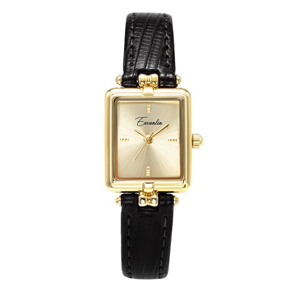 Evanlin Elegant and Simple, Vintage & Luxury Small Square Watch for Women. (Original)